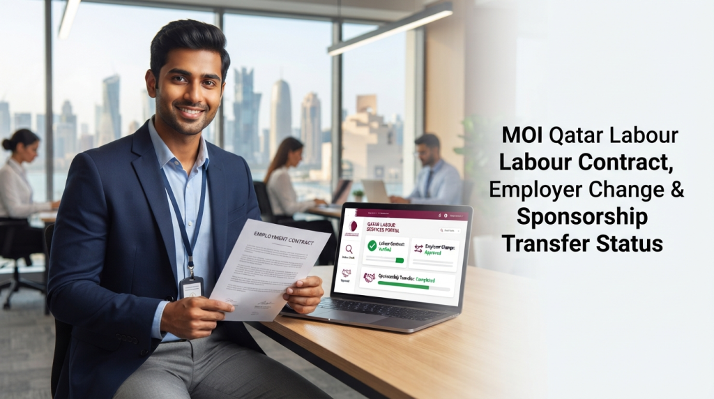 MOI Qatar labour contract check and employer change status guide