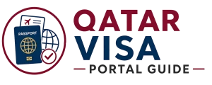 MOI Qatar Portal logo featuring the text "QATA VISA - PORTAL GUIDE"